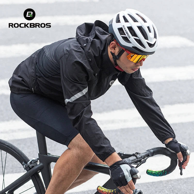 Jaqueta de Ciclismo Masculina ROCKBROS com Capuz Removível