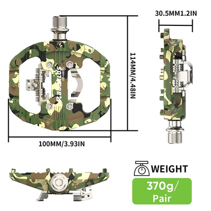 BUCKLOS Dual Function SPD Bicycle Pedal + Platform