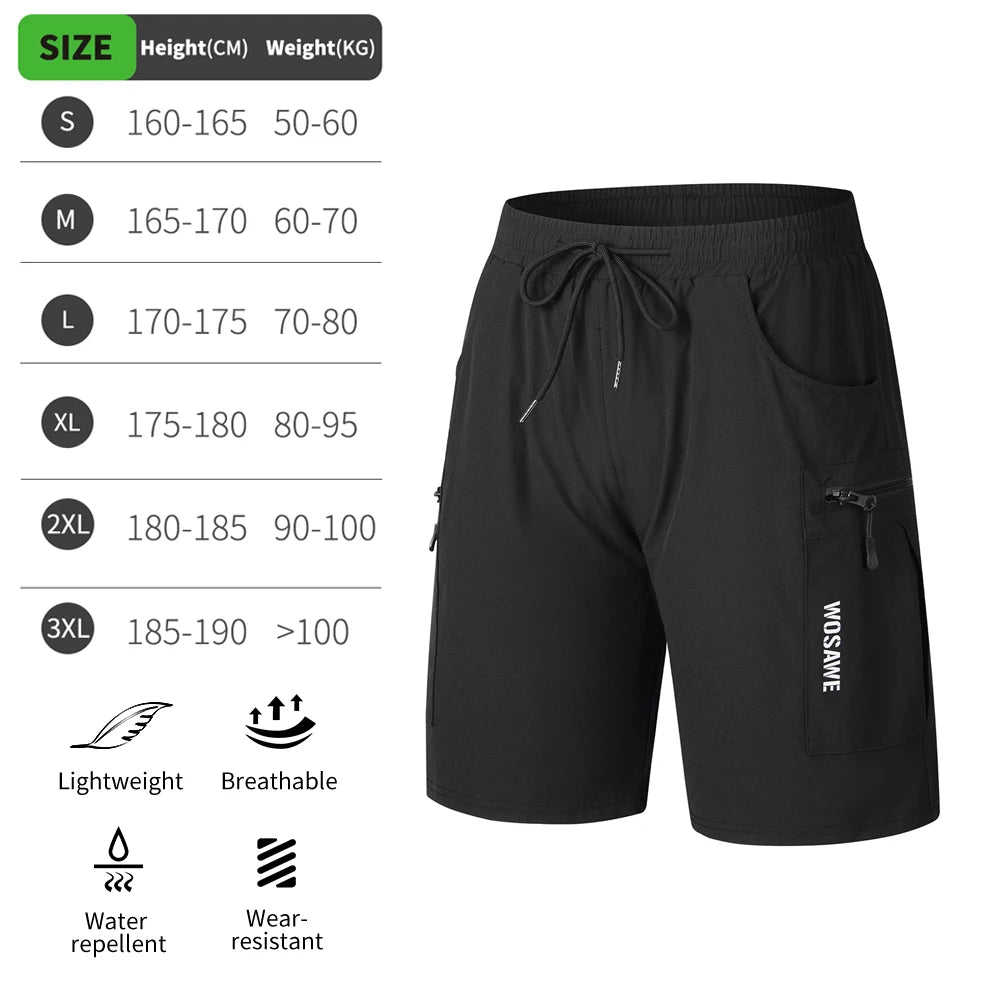 WOSAWE Men's Cycling Shorts 2 in 1