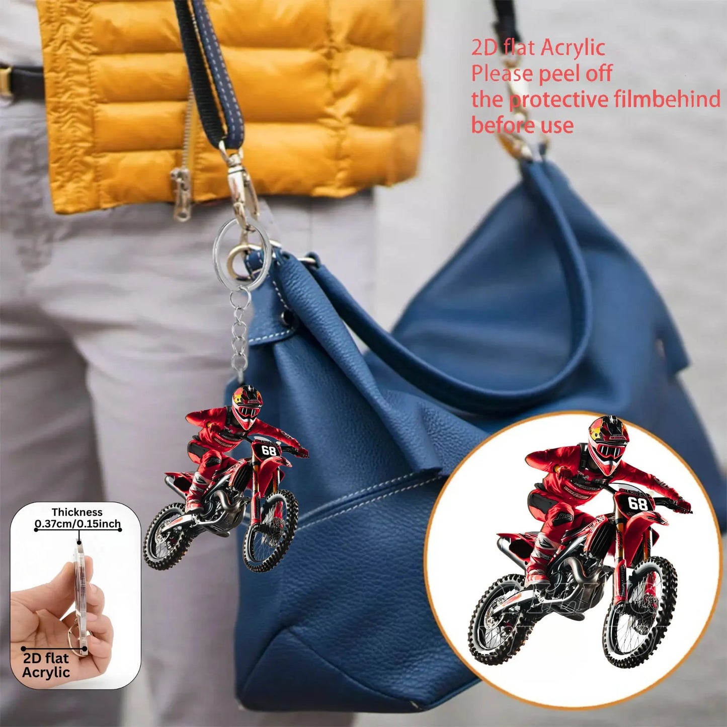 Chaveiro Ciclista em Acrílico