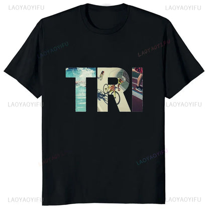 Camiseta Masculina Swim Bike Run Triathlon