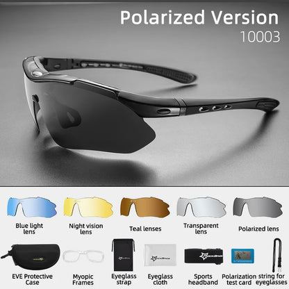 ROCKBROS Polarized Cycling Glasses with 5 Lenses