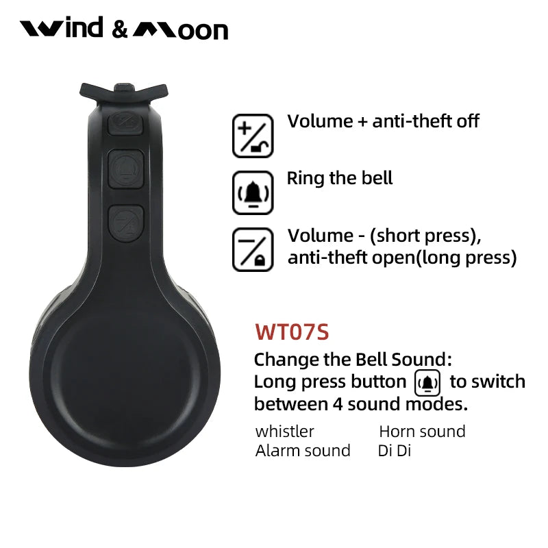 Electric Bicycle Horn with Alarm