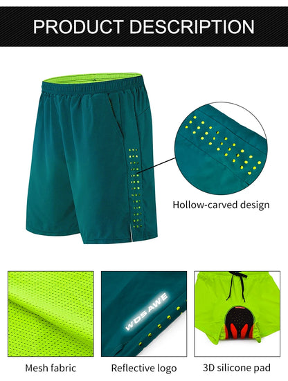 WOSAWE Men's Cycling Shorts 