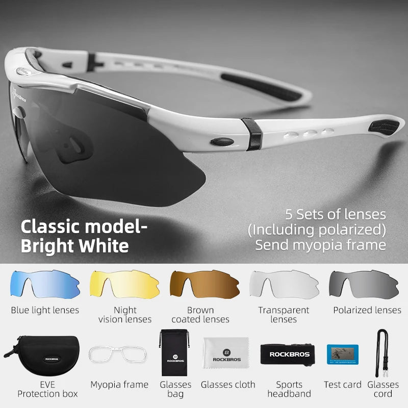 Óculos ROCKBROS Polarizados 5 Lentes