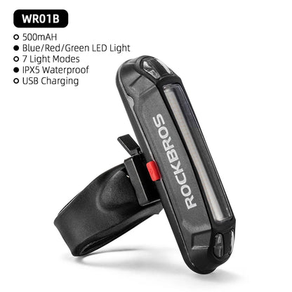 Lanterna Traseira de Bicicleta LED ROCKBROS Recarregável USB