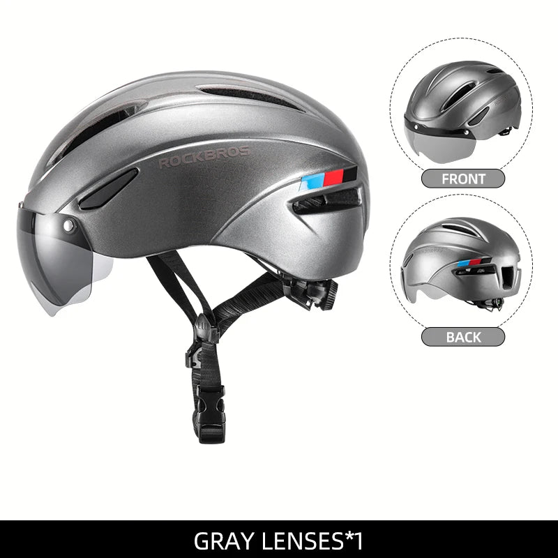 ROCKBROS Cycling Helmet with LED Light