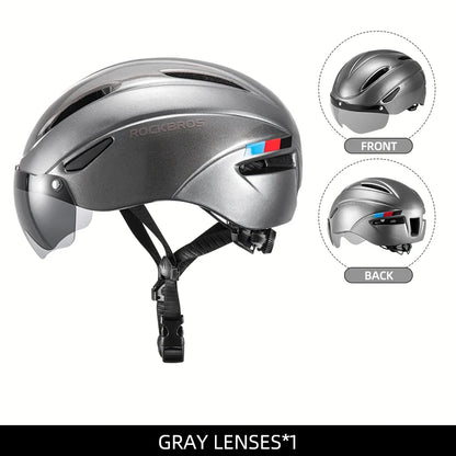 ROCKBROS Cycling Helmet with LED Light