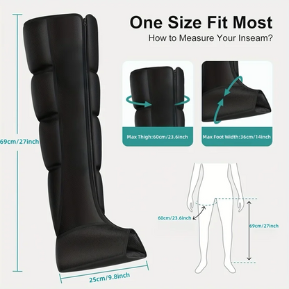 Botas Massageadoras de Compressão de Ar para Pernas e Pés