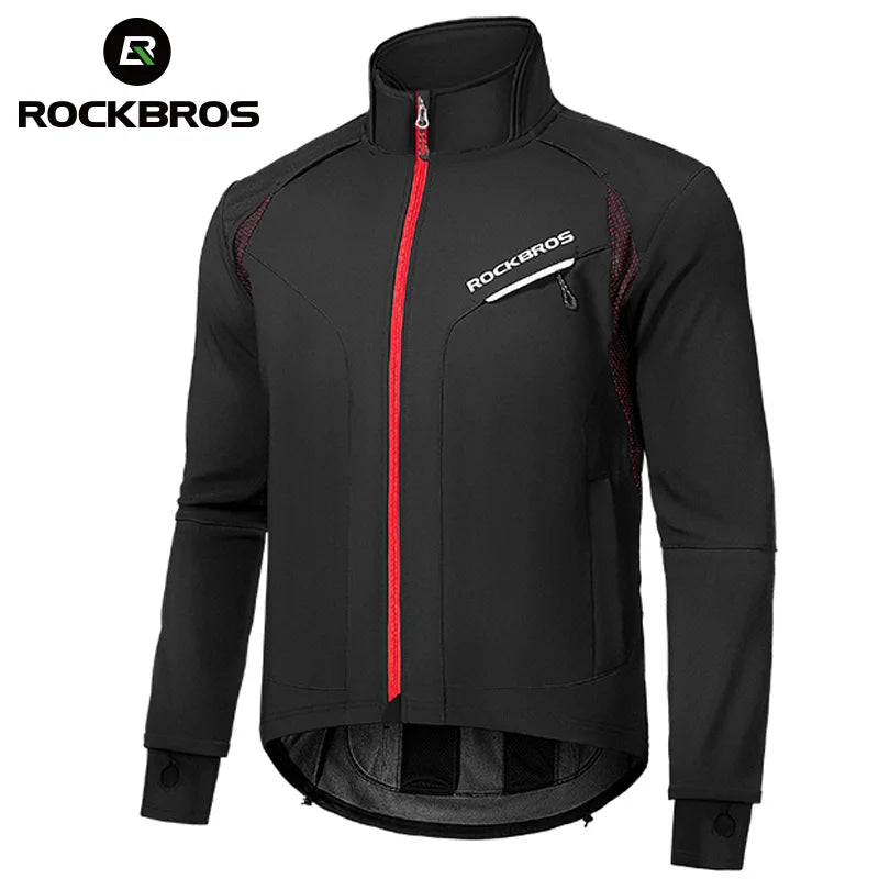 Jaqueta de Ciclismo Inverno ROCKBROS Térmica com Fleece