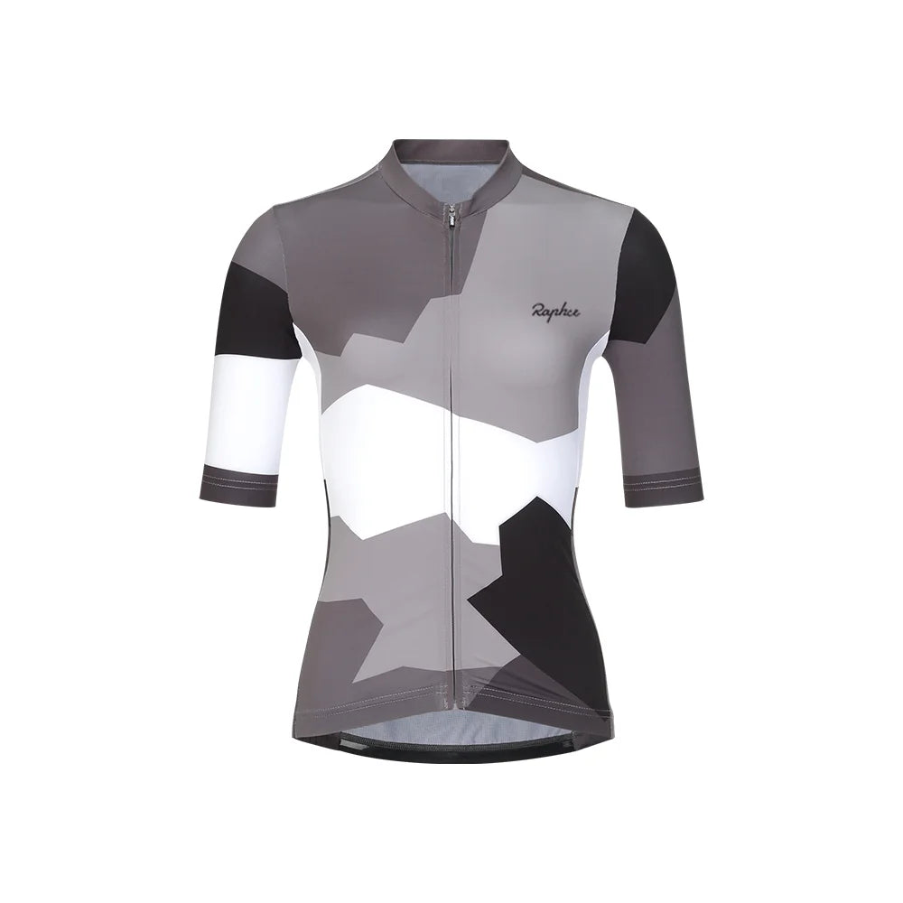 Jersey de Ciclismo Feminina Colorblock Manga Curta
