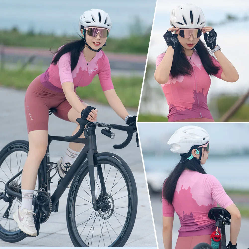 Camisa de Ciclismo Feminina X-TIGER
