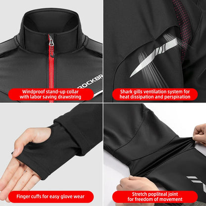 Jaqueta de Ciclismo Inverno ROCKBROS Térmica com Fleece