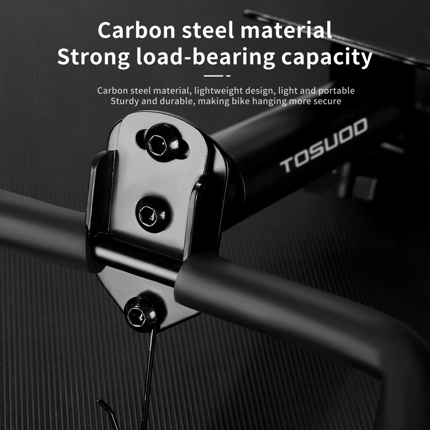 Suporte de Parede para Bicicleta TOSUOD Ajustável em Aço Carbono