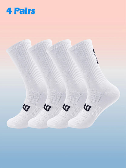 Kit com 4 Pares de Meias Esportivas para Ciclismo e Corrida