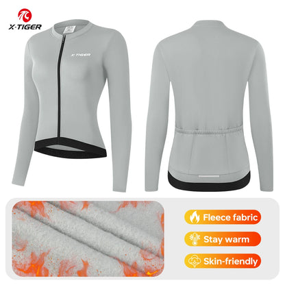 Jaqueta de Ciclismo Feminina X-TIGER Inverno