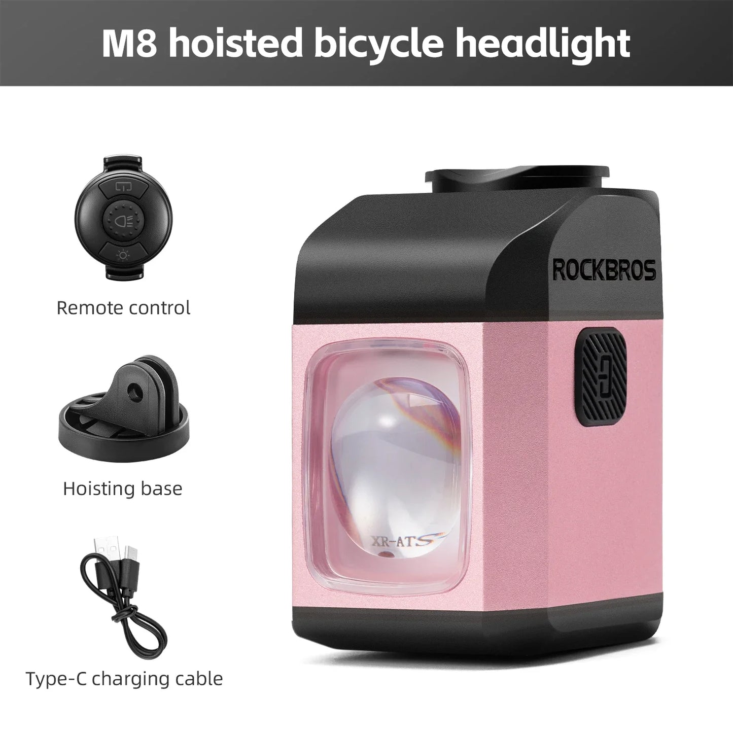 Farol de Bicicleta ROCKBROS 1600 Lumens com Controle Remoto