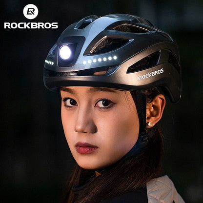 ROCKBROS Cycling Helmet with LED Light