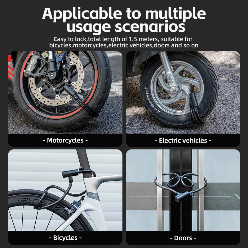 Cadeado ROCKBROS para Bicicleta com Chave