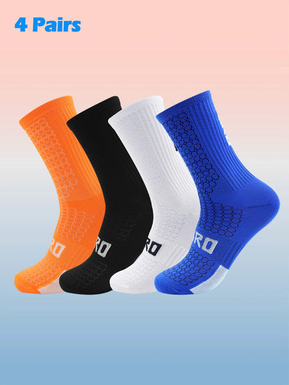 Kit com 4 Pares de Meias Esportivas para Ciclismo e Corrida
