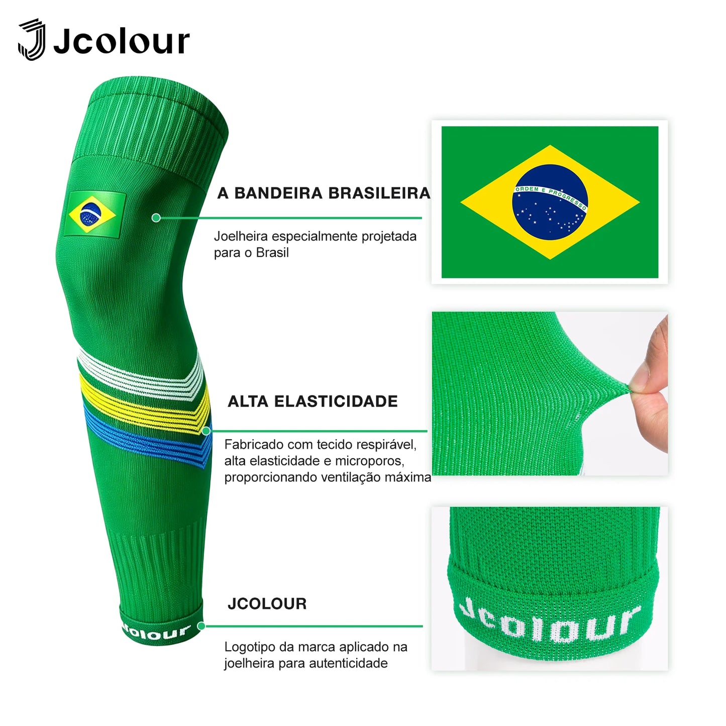 Joelheira Compressiva Esportiva para Ciclismo e Corrida