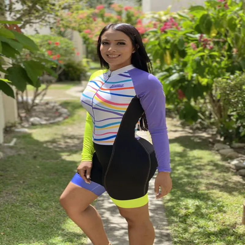 Conjunto de Ciclismo Feminino XAMA Monkey Manga Longa
