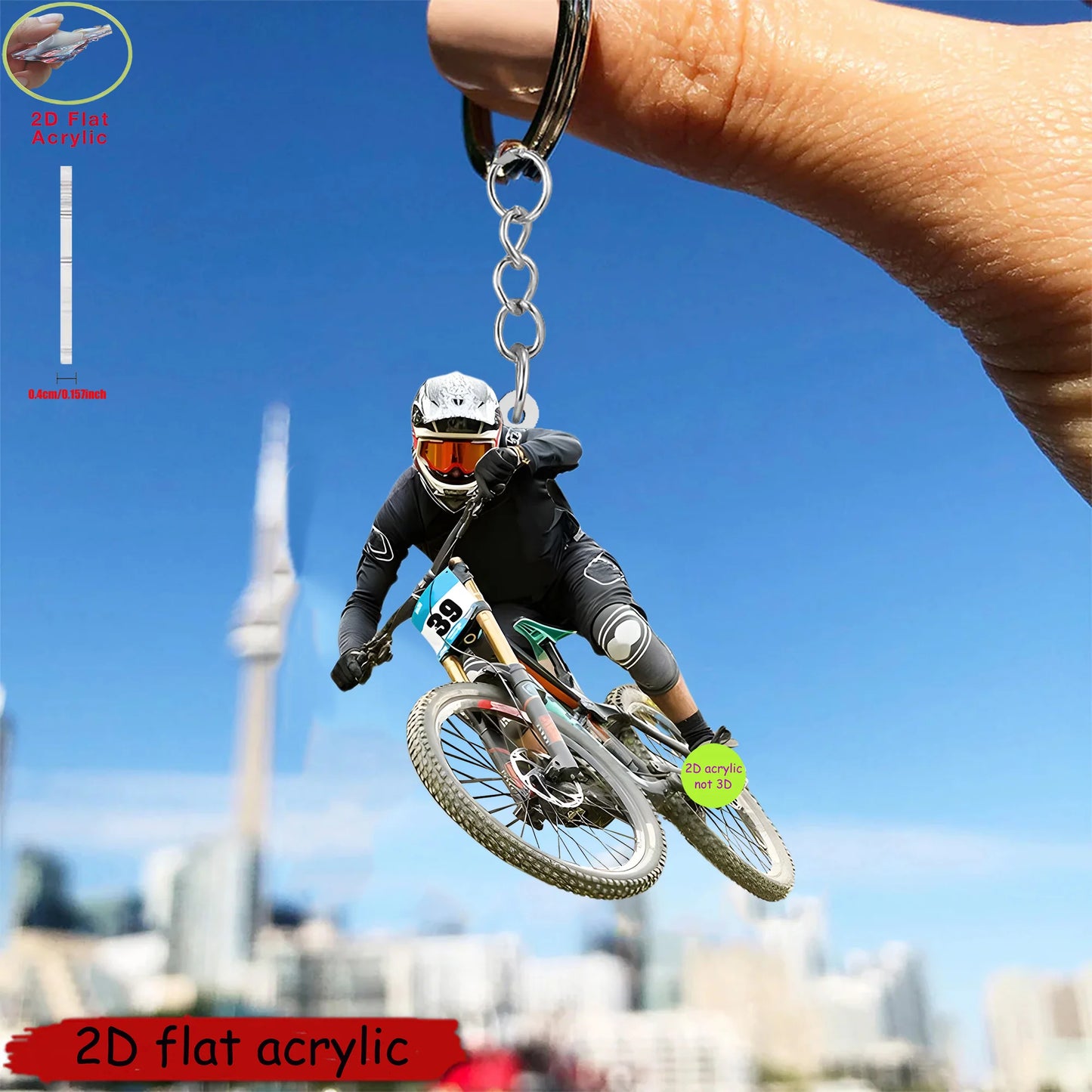 Chaveiro MTB Off-Road 2D Acrílico