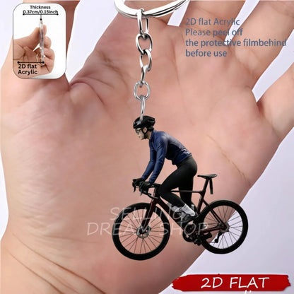 Chaveiro Ciclista em Acrílico 2D
