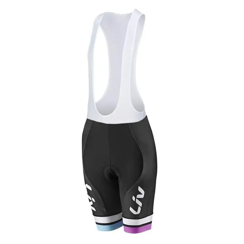Short e Bretelle de Ciclismo Feminino LIV com Forro em Gel