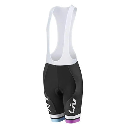 Short e Bretelle de Ciclismo Feminino LIV com Forro em Gel