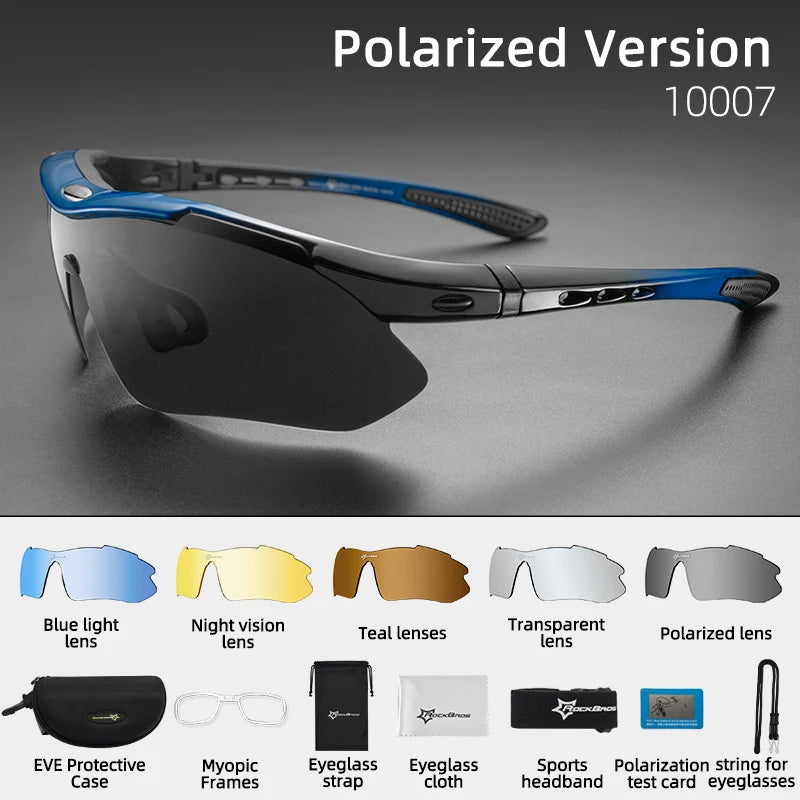 ROCKBROS Polarized Cycling Glasses with 5 Lenses