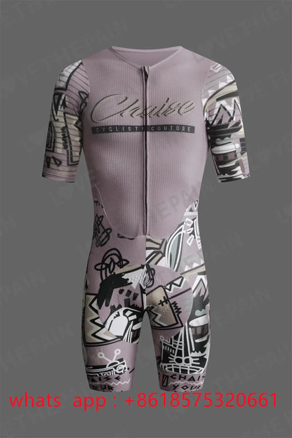Macaquinho Masculino de Triathlon Chaise Cycliste