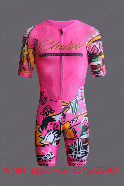 Macaquinho Masculino de Triathlon Chaise Cycliste
