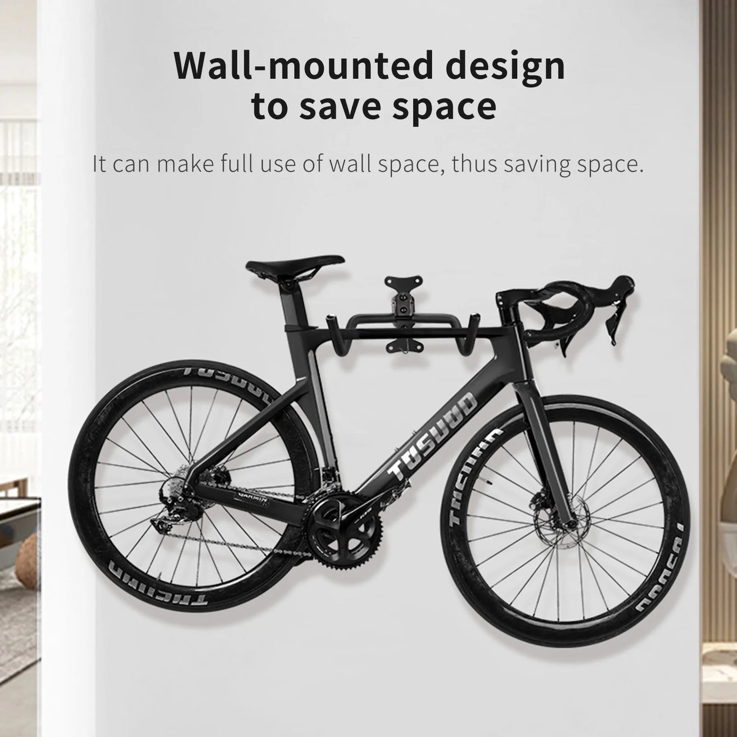 Suporte de Parede para Bicicleta TOSUOD Ajustável em Aço Carbono