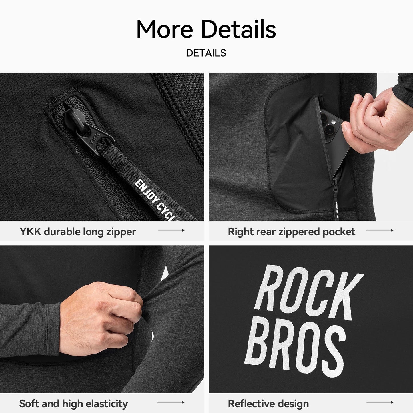 Jaqueta ROCKBROS Corta-Vento com Capuz