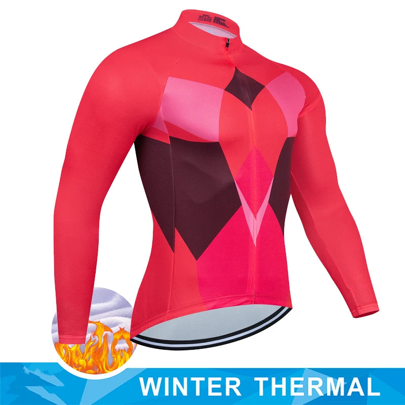 Jersey de Ciclismo Masculina Térmica de Inverno