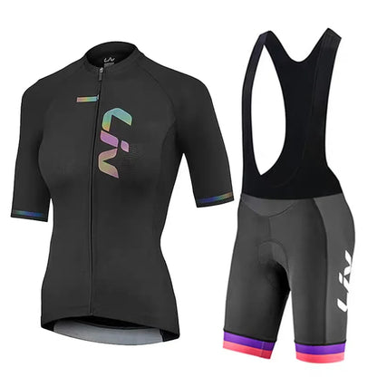 LIV Conjunto de Ciclismo Feminino Verão