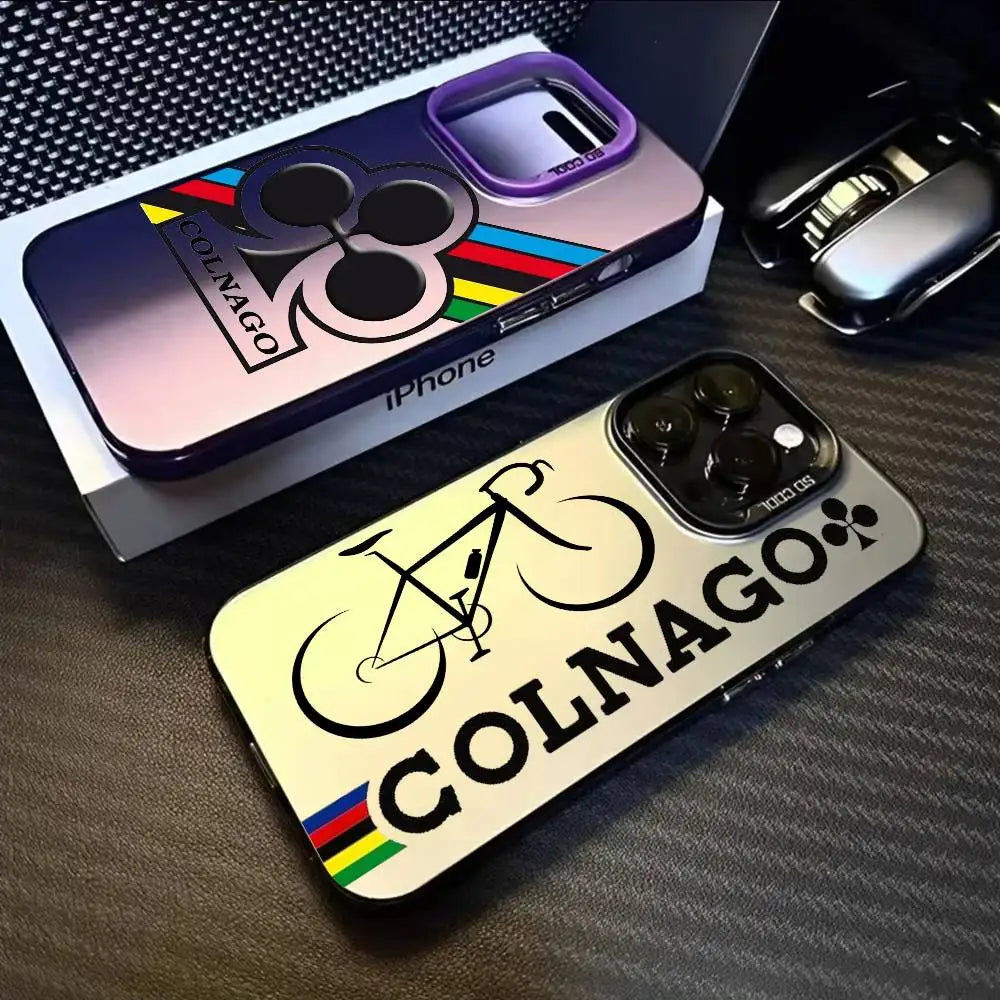Capa para iPhone C-Colnago Luxo Efeito Metálico