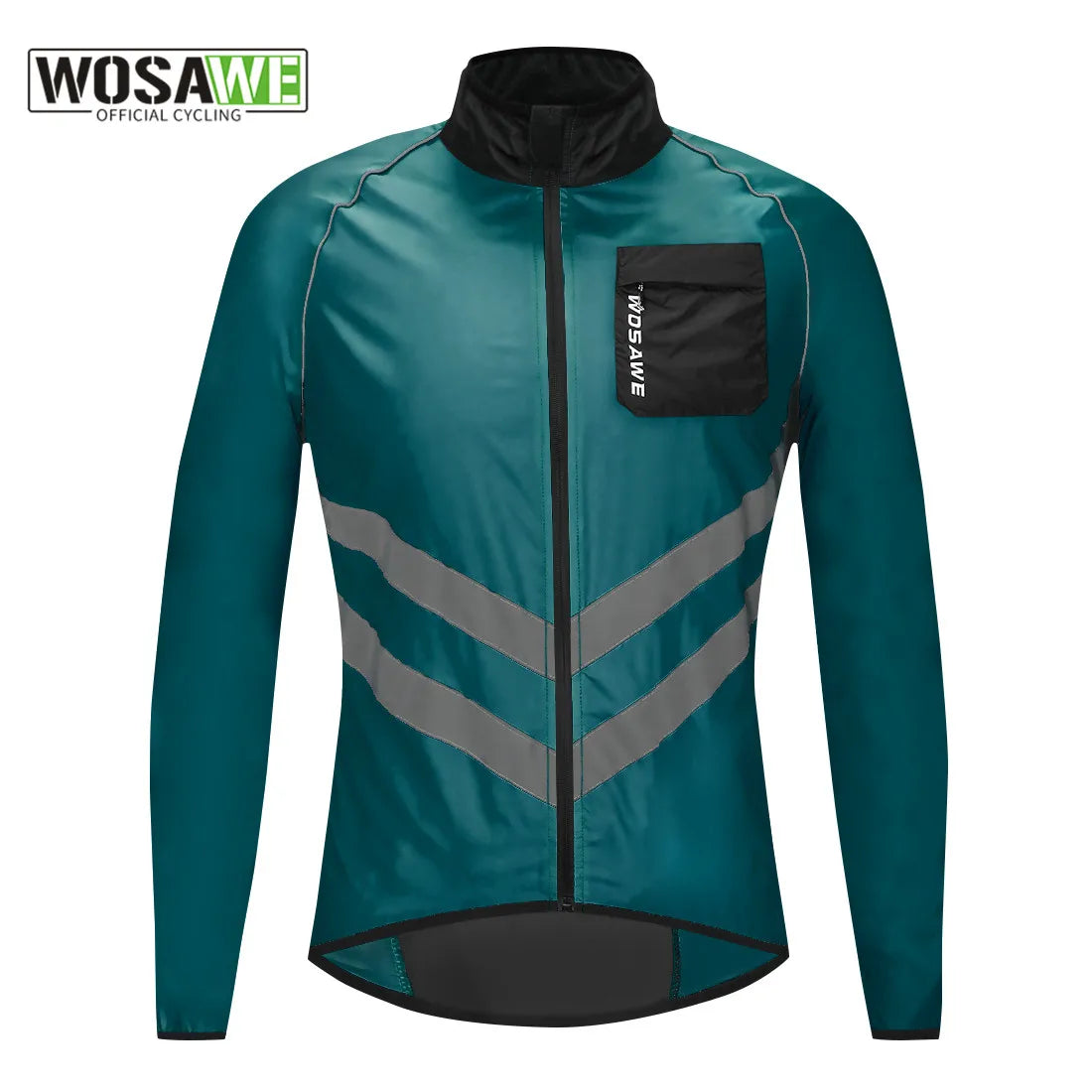 Corta Vento para Ciclismo WOSAWE Impermeável e Refletiva
