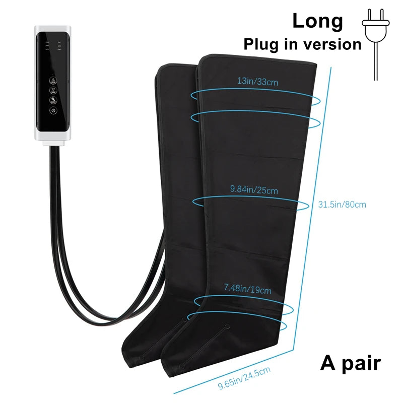 Botas Massageadoras de Compressão de Ar para Pernas e Pés