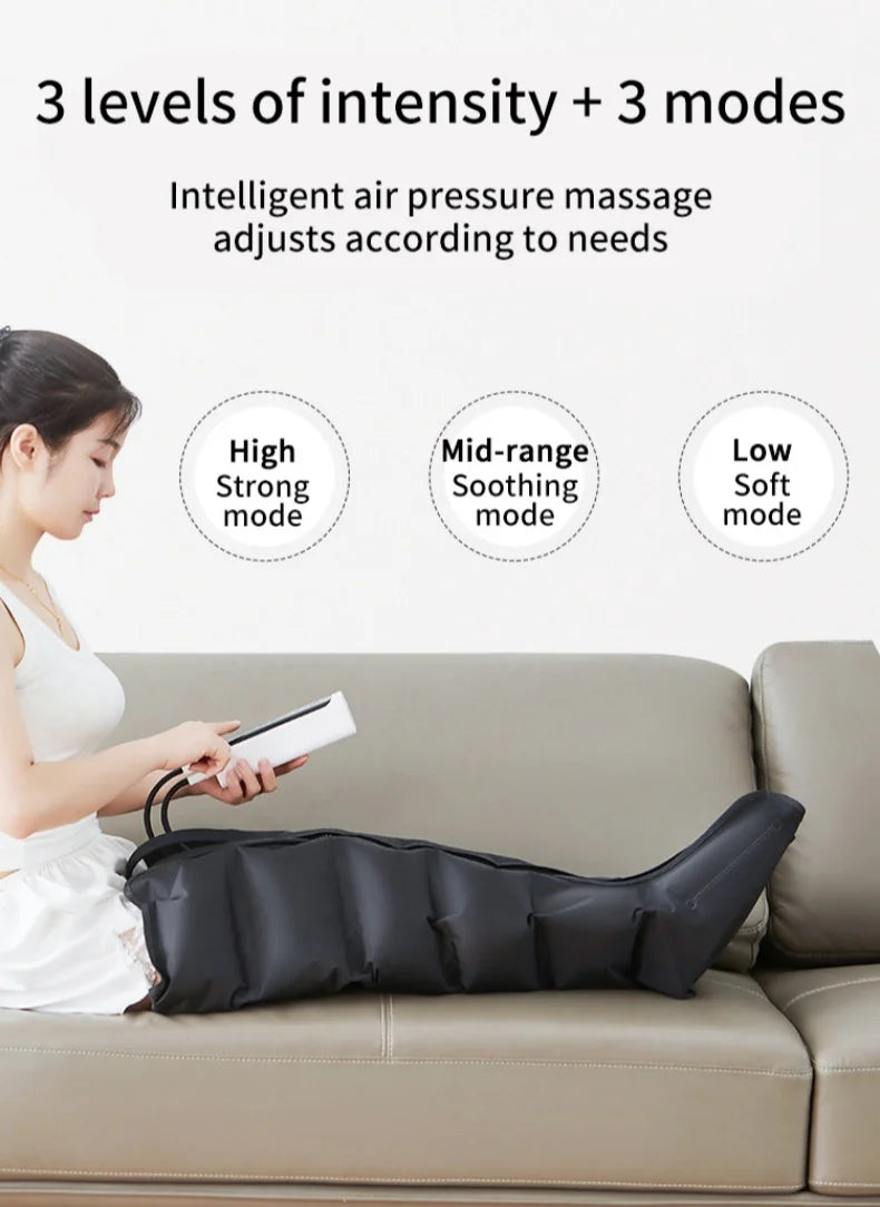 Botas Massageadoras de Compressão de Ar para Pernas e Pés