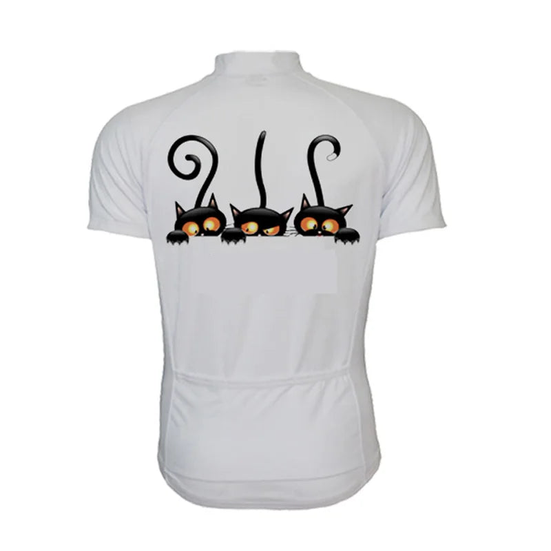 Camisa de Ciclismo Feminina Black Cat