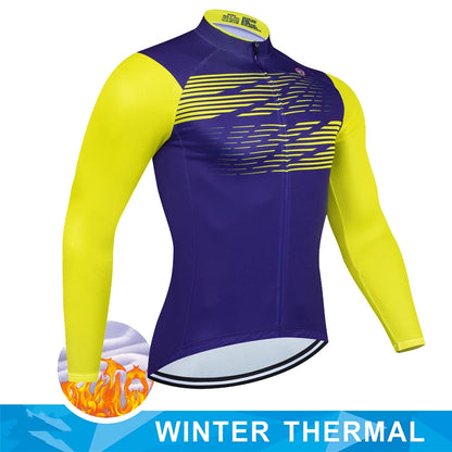 Jersey de Ciclismo Masculina Térmica de Inverno