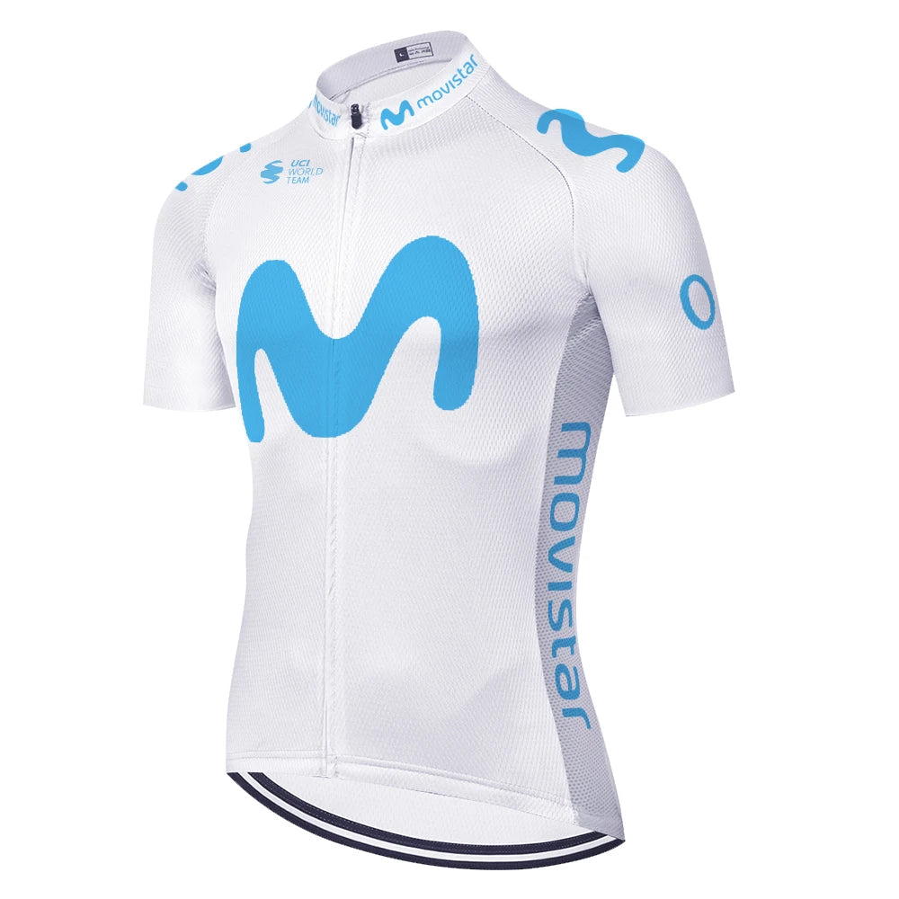 Camisa de Ciclismo Masculina Movistar Italia