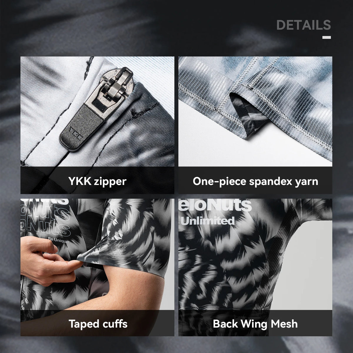 Camisa de Ciclismo Masculina VELONUTS Slim Fit