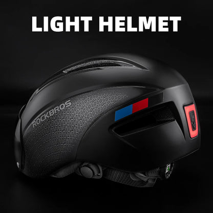 ROCKBROS Cycling Helmet with LED Light