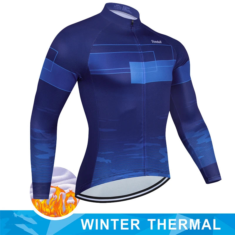 Jersey de Ciclismo Masculina Térmica de Inverno