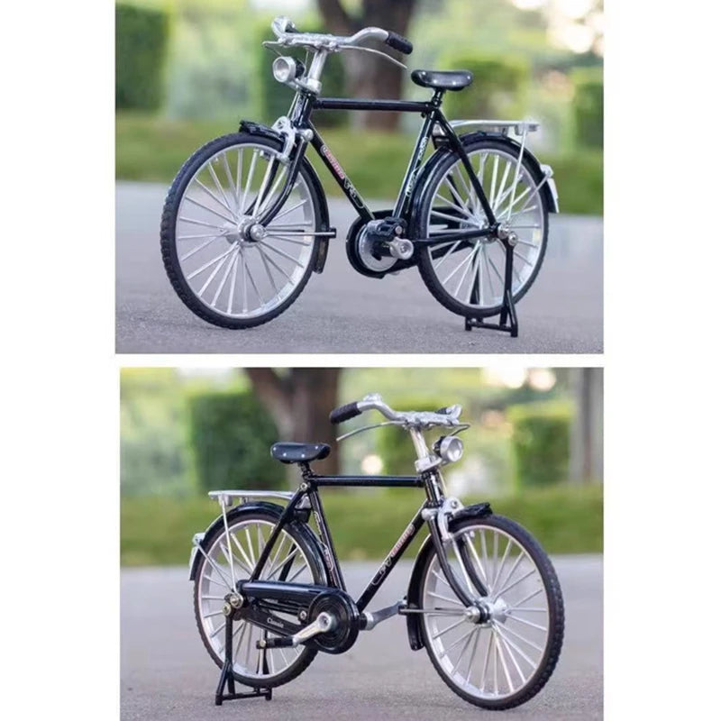 Miniatura de Bicicleta Retrô 28” DIY em Liga Metálica