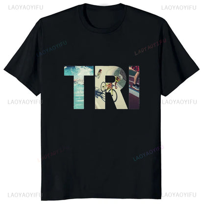 Camiseta Masculina Swim Bike Run Triathlon