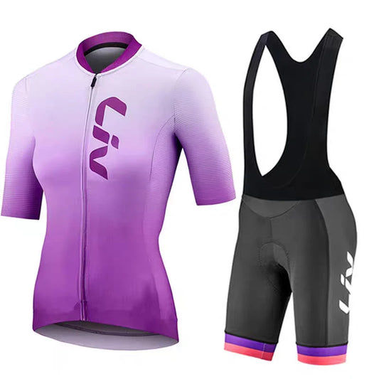 LIV Conjunto de Ciclismo Feminino Verão